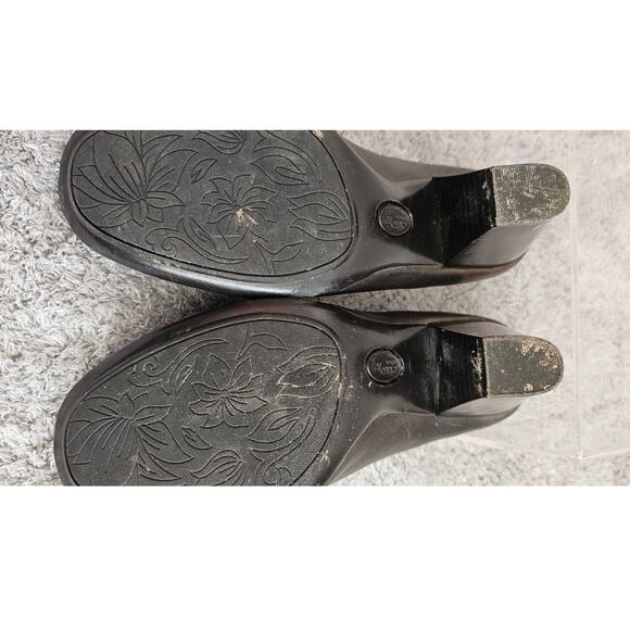 Eurosoft by Sofft Blocked Heeled Leather‎ Slip On Penny Loafer Women Sz 9 Bronze - Picture 9 of 10